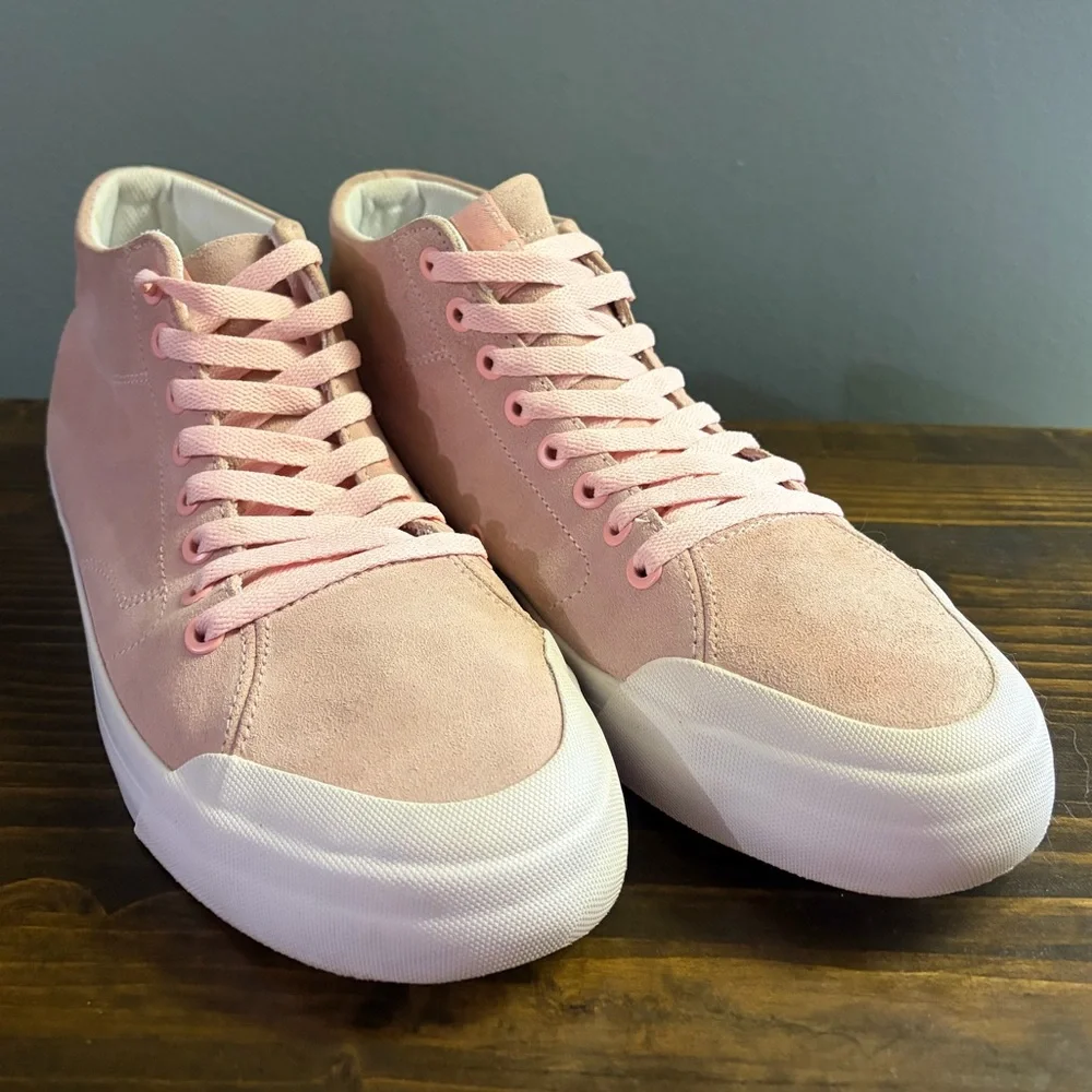 DC Men’s Evan Smith Hi Zero Pink Mid-Top Suede Skateboard Sneaker Size 9